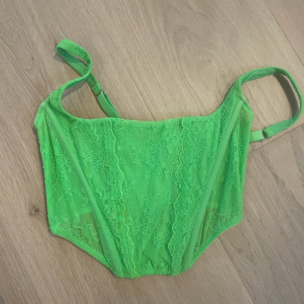 Neon Green Lace Corset